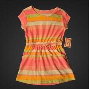 Toddler 12 Months Cinch Waist Summer Dress with Pocket Design